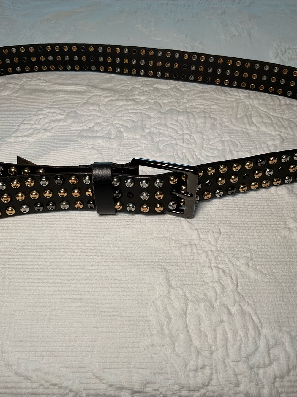 CAbi Black Belt with Gold and Silver Studs